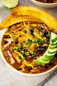Slow Cooker Jamaican Jerk Chicken Chili With Plantain Chips Host The