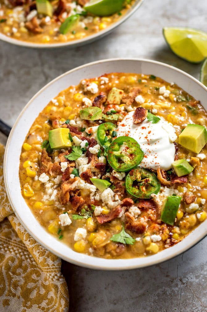 Slow Cooker Mexican Street Corn Chowder - Host The Toast