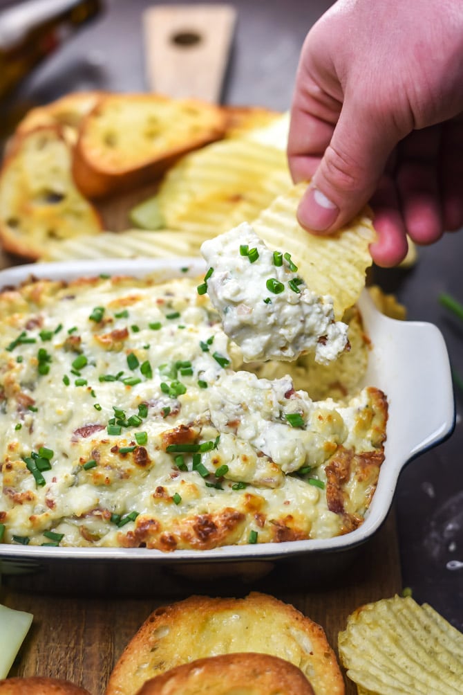 Baked Bacon Blue Cheese Dip - Host The Toast