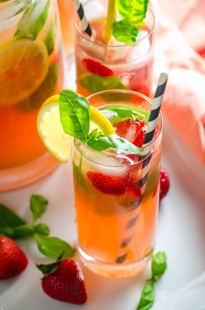 Strawberry Basil Spiked Lemonade. This vodka-spiked cocktail is fruity, refreshing, and perfect for summer. | hostthetoast.com