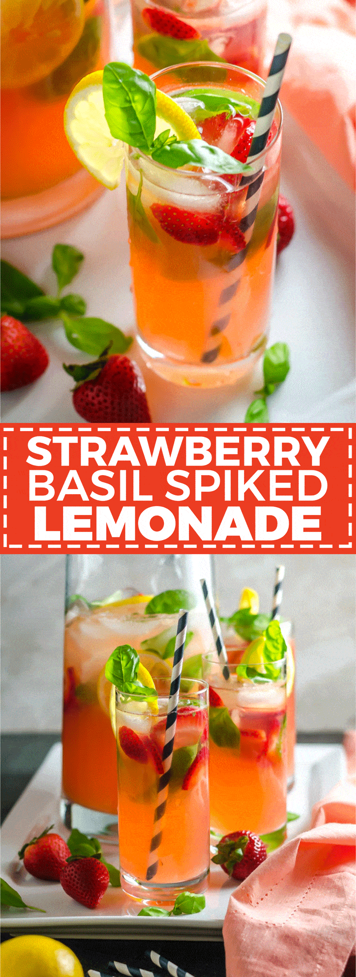 Strawberry Basil Spiked Lemonade. This vodka-spiked cocktail is fruity, refreshing, and perfect for summer. | hostthetoast.com