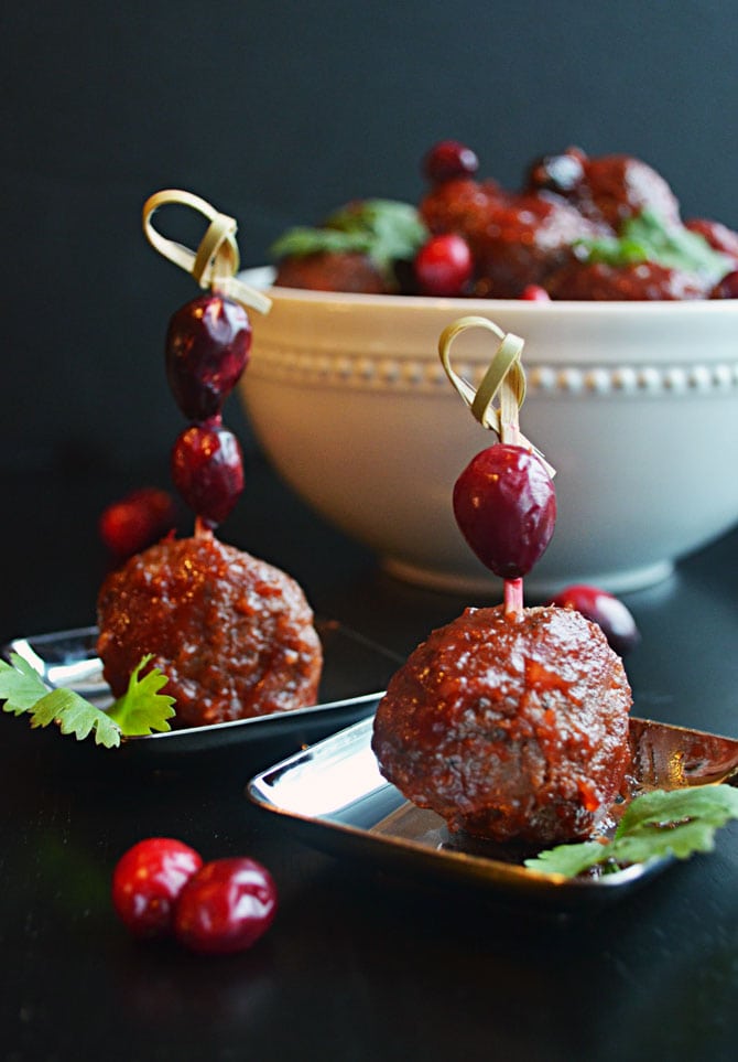 5 Ingredient Crock Pot Cranberry Meatballs