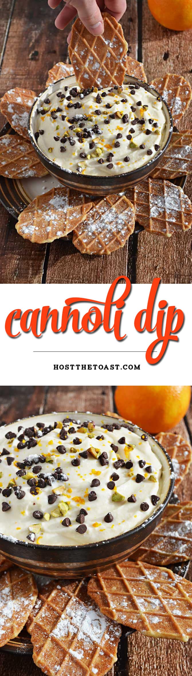 Cannoli Dip! This guilt free recipe is delicious and NO ONE can believe that it's lightened up! | hostthetoast.com