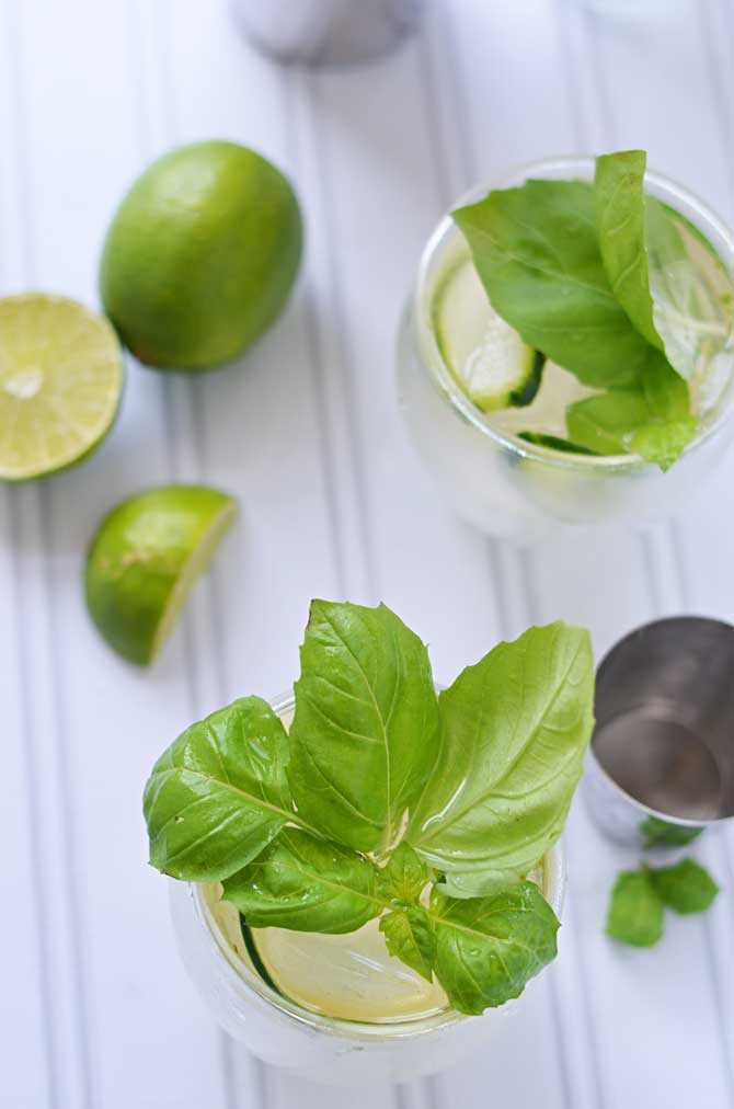 Cucumber Basil Gin and Tonic.  I have never even liked gin but this summer cocktail is so refreshing and delicious that it's a new favorite of mine! | hostthetoast.com