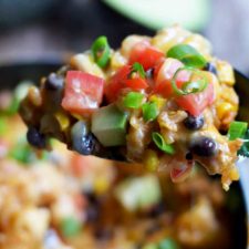 One Pot Cheesy Chicken Taco Rice