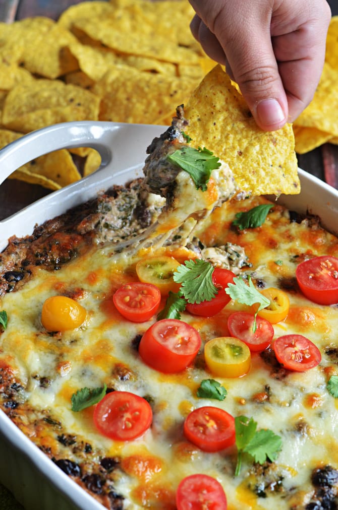 Fiesta-Cheesy-Black-Bean-and-Spinach-Dip-3 - Host The Toast