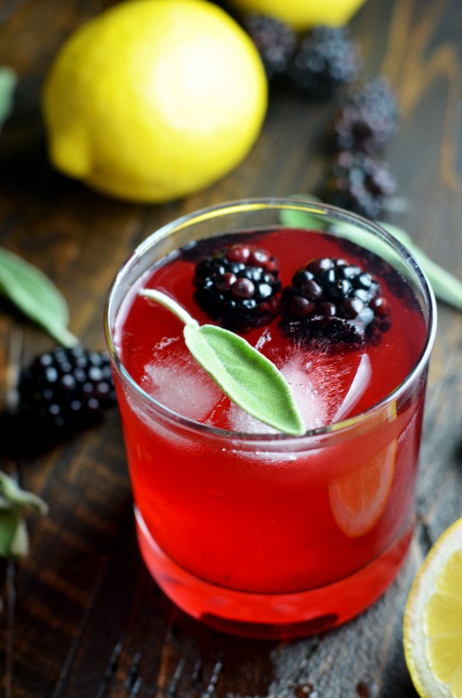 Boozy Blackberry Sage Lemonade! This delicious cocktail is sweet, tart, and just a little earthy for the perfect end-of-summer drink. | hostthetoast.com