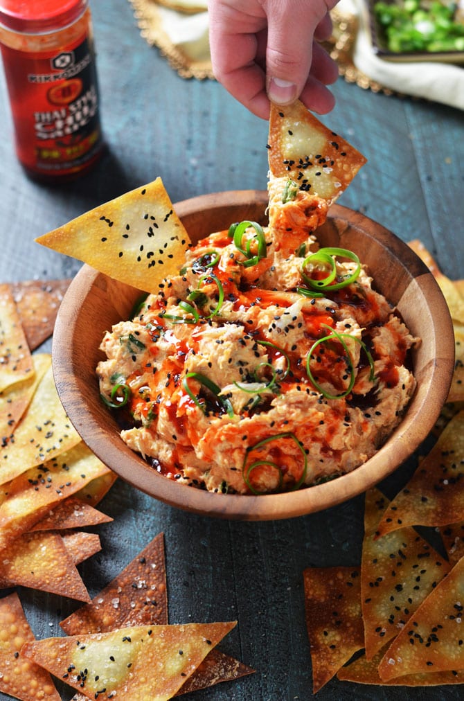 Sweet Chili Crab Dip. This super easy crab dip requires just a few ingredients. Mix them all together and serve cold or at room temperature for your next party! | hostthetoast.com