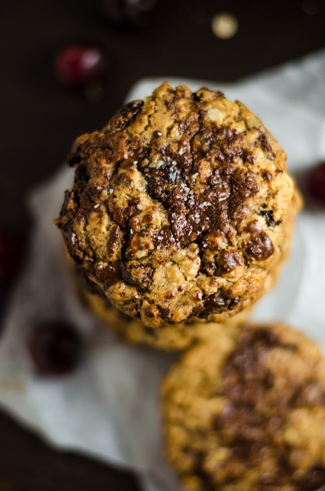 Chewy Cherry Chocolate Chunk Oatmeal Cookies. A major upgrade to the oatmeal raisin cookies of your past, these soft and gooey chocolate-loaded cookies will become a fast favorite! | hostthetoast.com