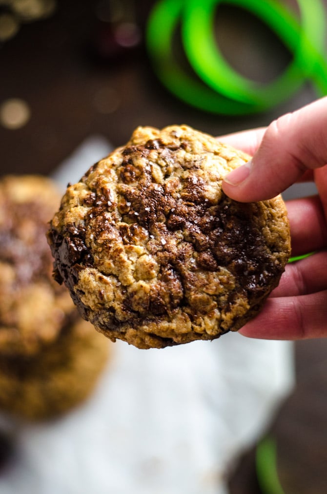 Chewy Cherry Chocolate Chunk Oatmeal Cookies. A major upgrade to the oatmeal raisin cookies of your past, these soft and gooey chocolate-loaded cookies will become a fast favorite! | hostthetoast.com