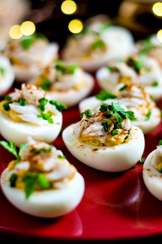 Creole Crab-Stuffed Deviled Eggs. These party appetizers feature the flavors of zesty Creole remoulade and sweet lump crab meat! | hostthetoast.com