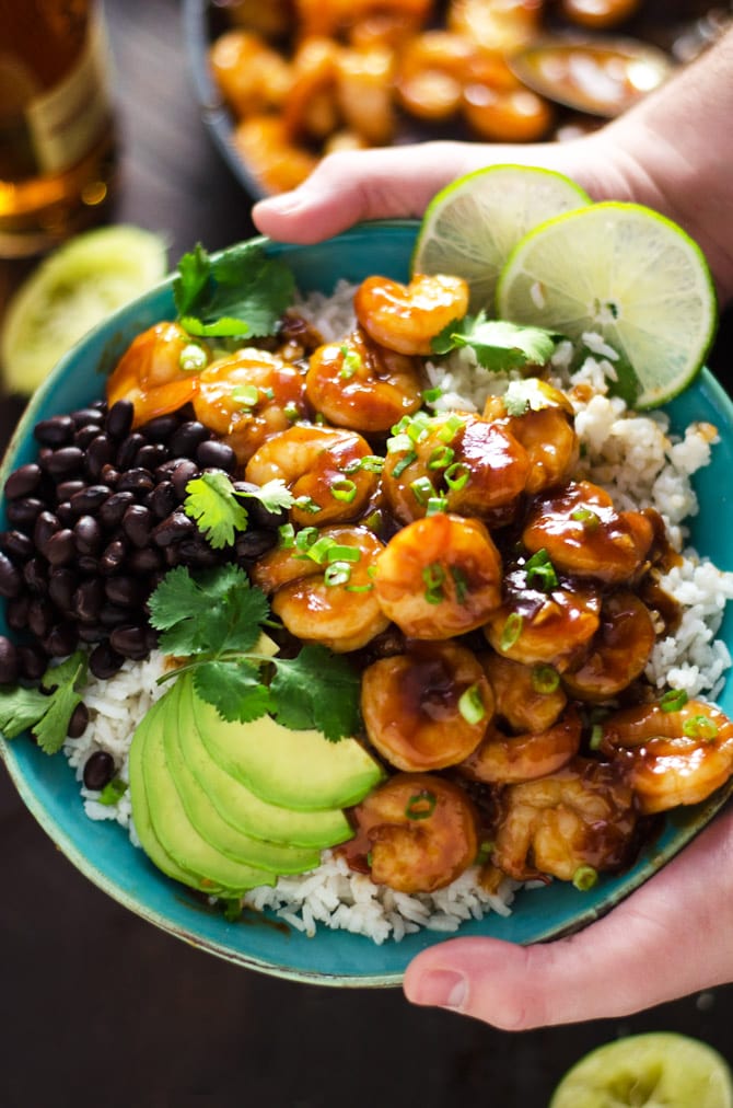 20 Minute Sweet & Sticky Caribbean Shrimp. This tropical-tasting dish is great for weeknight dinners or party appetizers, and owes its hit flavor to a special sweet ingredient! | hostthetoast.com