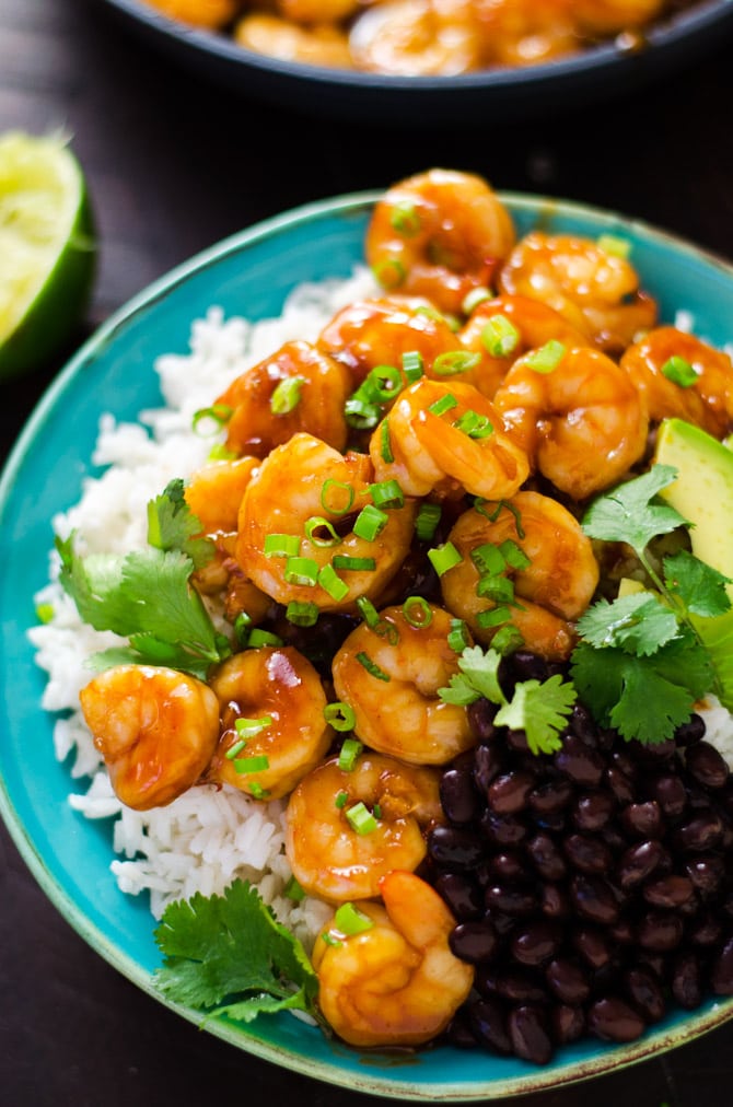 20 Minute Sweet & Sticky Caribbean Shrimp. This tropical-tasting dish is great for weeknight dinners or party appetizers, and owes its hit flavor to a special sweet ingredient! | hostthetoast.com