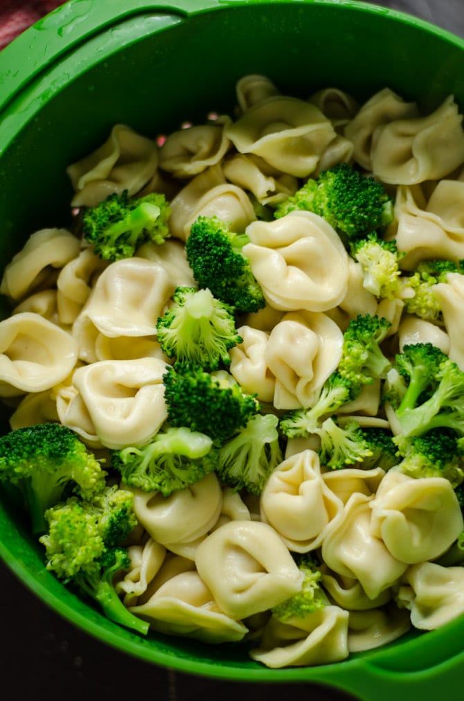 30 Minute Chicken and Broccoli Tortellini Alfredo Bake. This quick and easy weeknight dinner features juicy chicken chunks, tender broccoli, creamy homemade Alfredo sauce, velvety tortellini, and of course, plenty of cheese. | hostthetoast.com