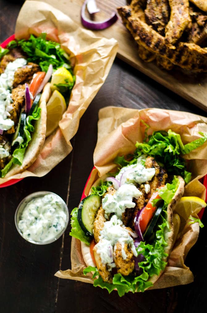 Chicken Gyro with Tzatziki Sauce