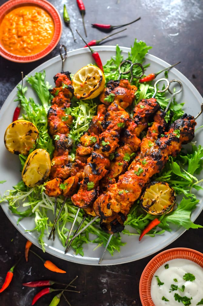 Piri Piri Chicken and Potato Skewers. This Portuguese and African inspired dish is spicy, smoky, tangy, and tender. It'll be a hit during grilling season. | hostthetoast.com