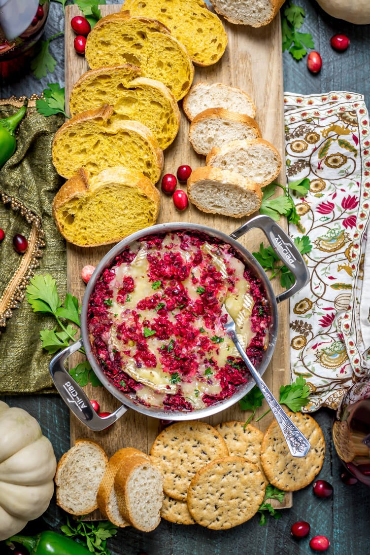 Baked Brie with Cranberry Sauce - The Toasty Kitchen