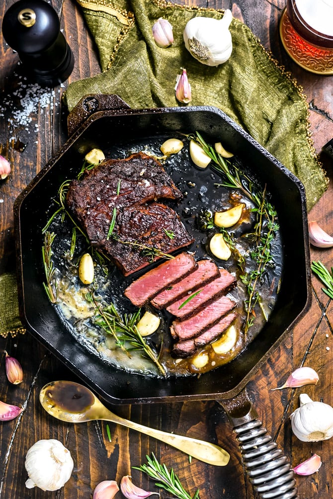 Pan-Seared Ribeye with Garlic Butter - The Toasty Kitchen