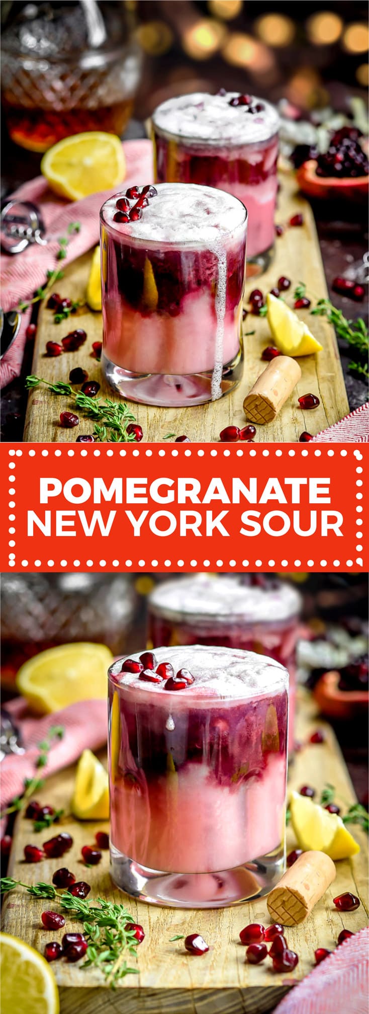 Pomegranate New York Sour. This tart and sweet whiskey cocktail features a red wine float and gorgeously pink, pomegranate-spiked base. It's the perfect cocktail for Valentine's Day, and while it looks impressive and professional, even a cocktail novice can whip it together. | hostthetoast.com