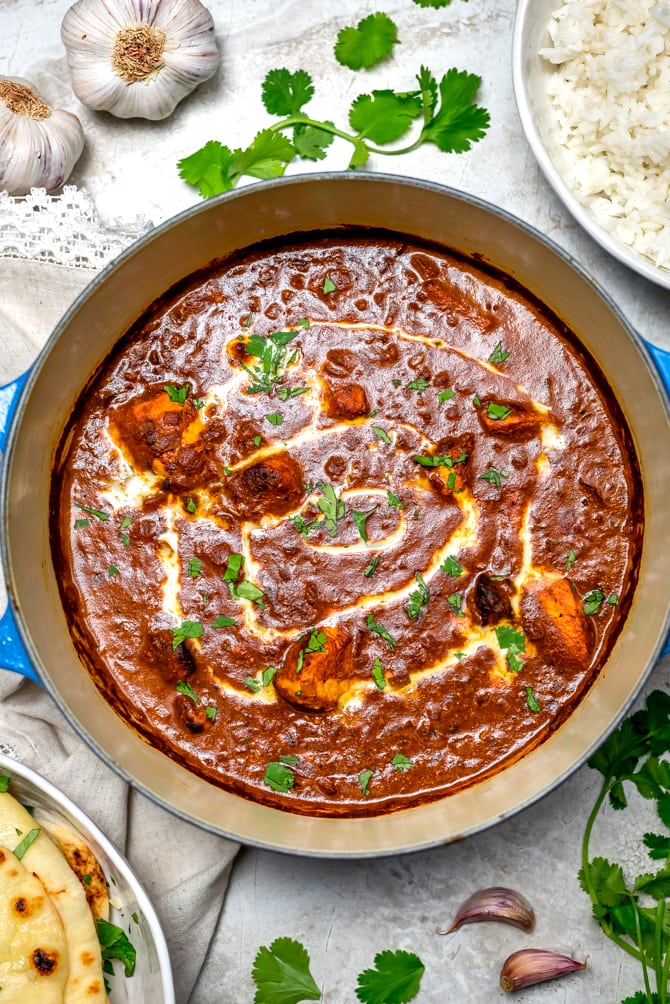 Easy Chicken Tikka Masala. Briefly marinating in a spiced yogurt mixture keeps the chicken in this homemade Indian-inspired recipe tender and juicy, even after charring the exterior for maximum flavor. The star of the show, however, might not be the chicken at all. It's all about that creamy, comforting, flavor-packed curry sauce! | hostthetoast.com