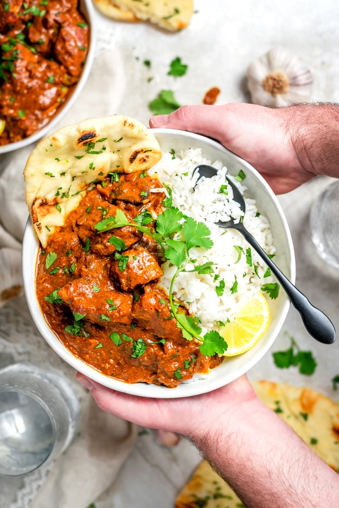 Easy Chicken Tikka Masala. Briefly marinating in a spiced yogurt mixture keeps the chicken in this homemade Indian-inspired recipe tender and juicy, even after charring the exterior for maximum flavor. The star of the show, however, might not be the chicken at all. It's all about that creamy, comforting, flavor-packed curry sauce! | hostthetoast.com