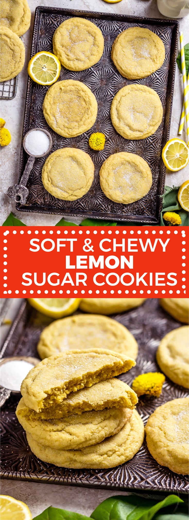 A soft, big, buttery, chewy cookie is the key to my heart, and these Soft and Chewy Lemon Sugar Cookies absolutely fit the bill. They're made from scratch and bursting with tart lemony flavor from both lemon zest and real lemon juice! | hostthetoast.com
