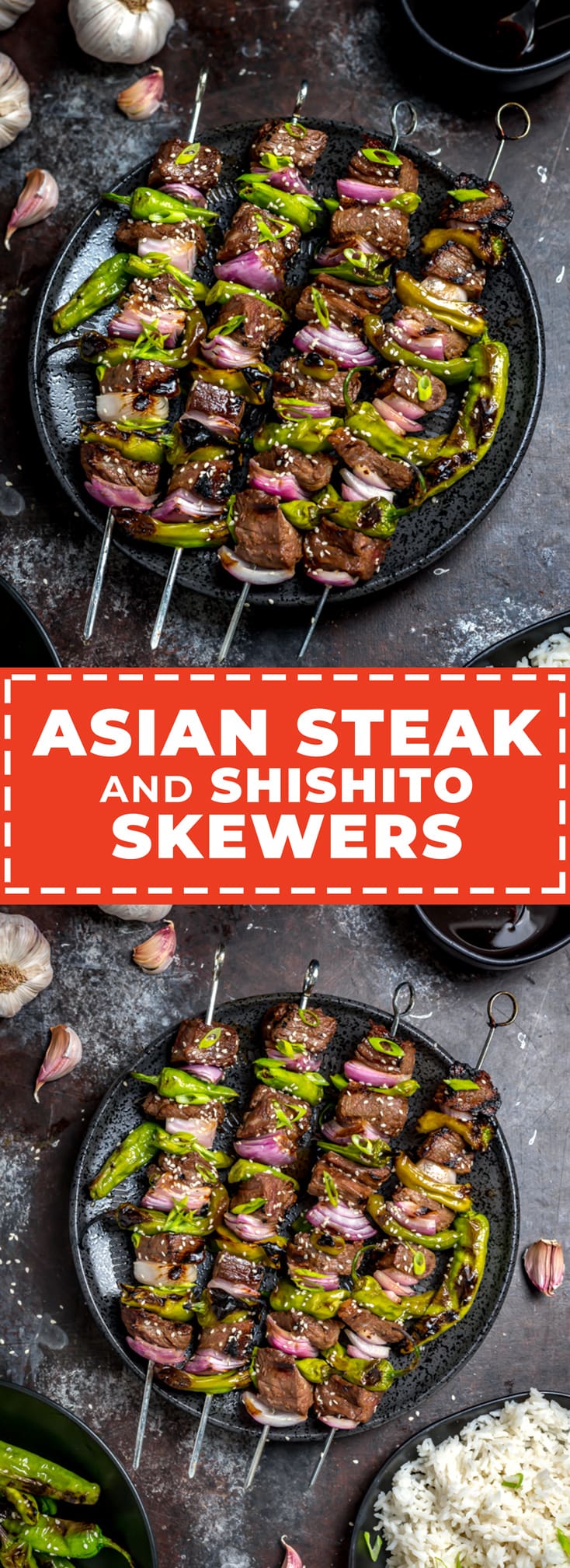 There’s more to these Asian Steak and Shishito Skewers than meets the eye. The sweet and garlicky marinated steak will be love at first bite, while the rare spicy surprise of a hot shishito keeps you coming back for more. | hostthetoast.com