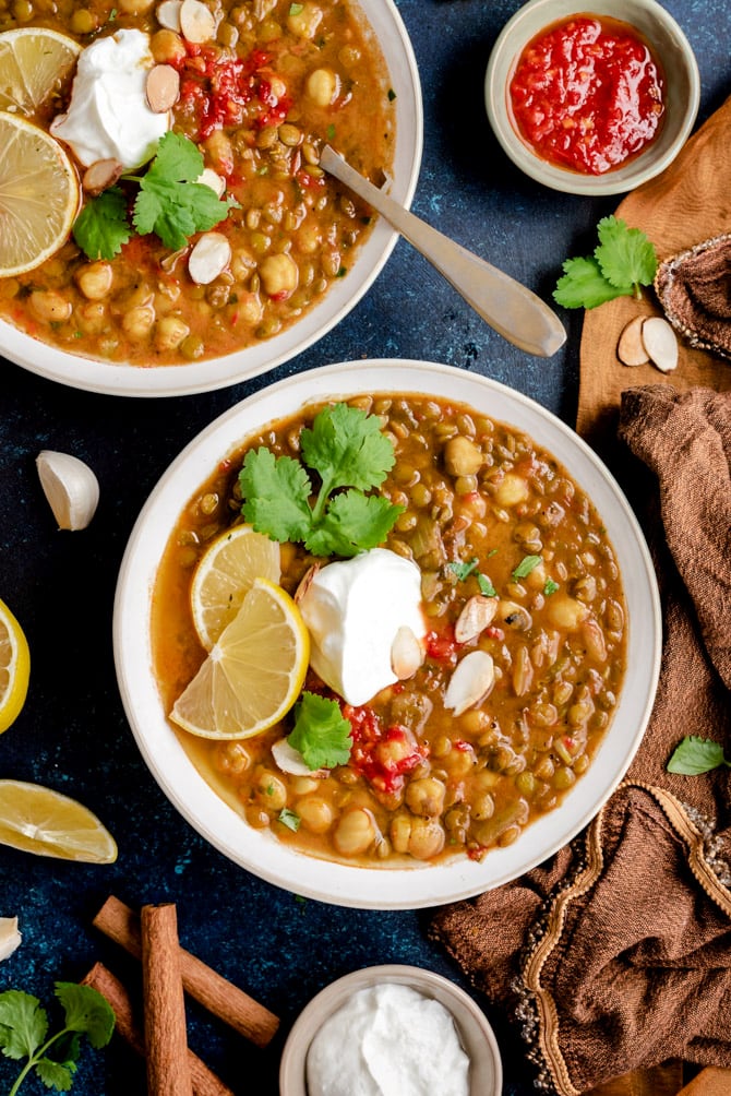 Moroccan Chickpea Lentil Soup-5 - Host The Toast