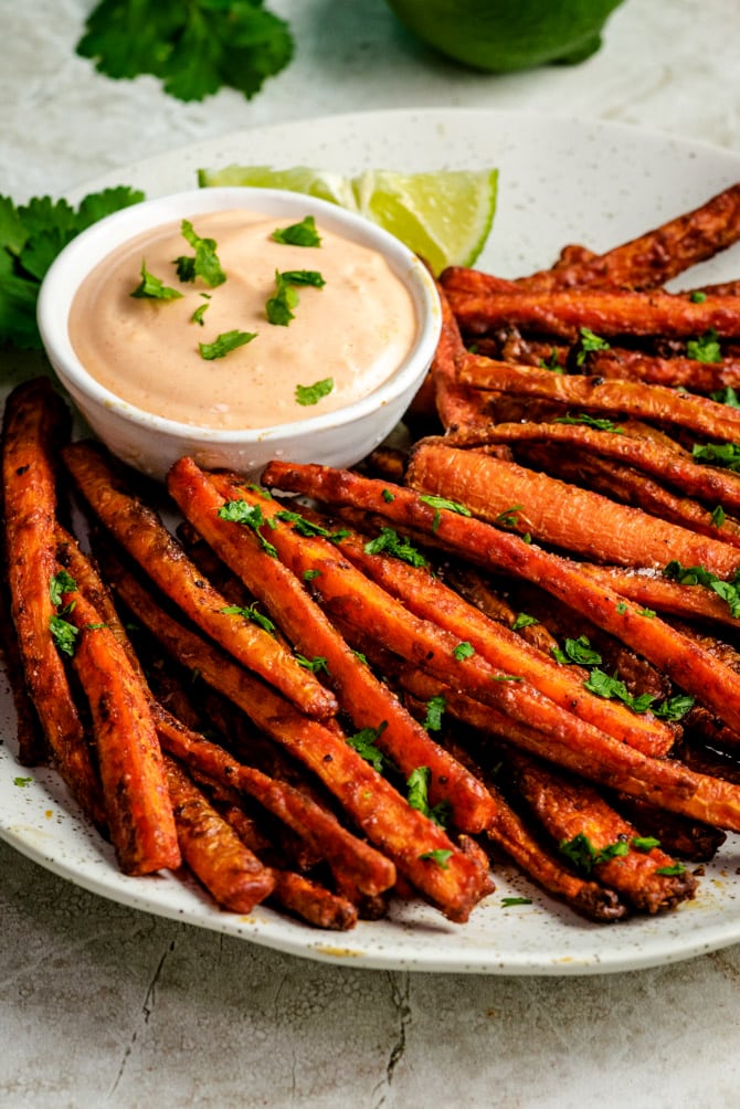 Crispy Baked Carrot Fries - Host The Toast