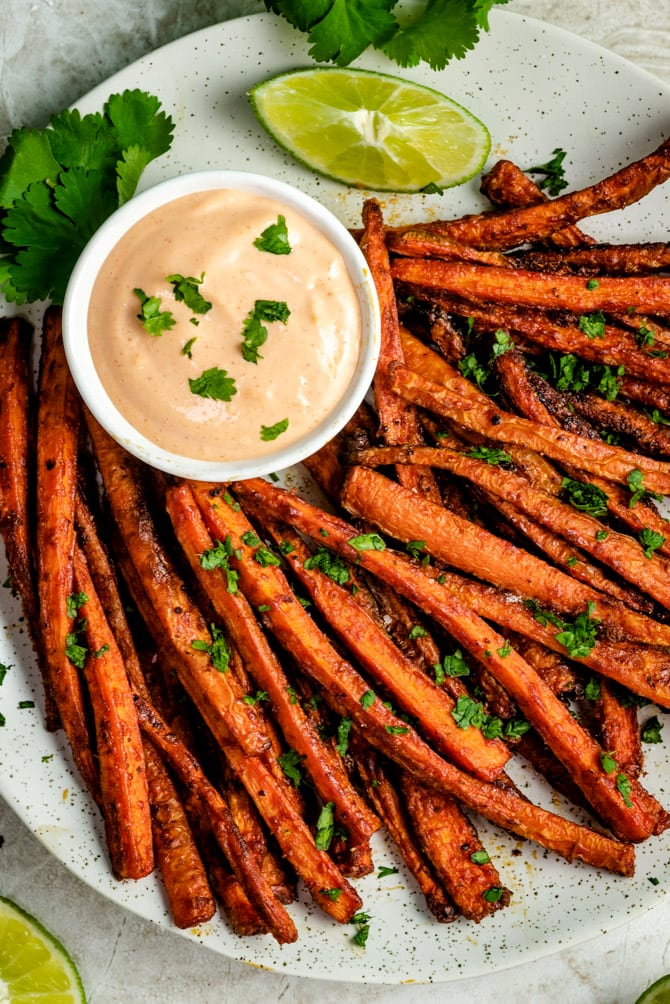 Crispy Baked Carrot Fries - Host The Toast