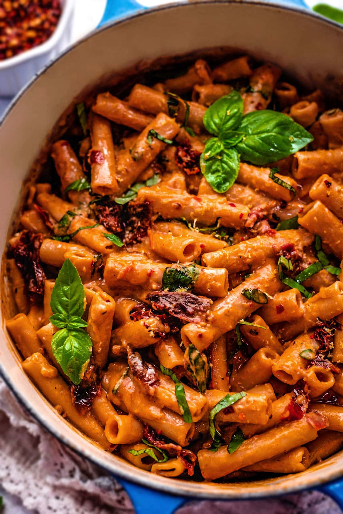 This One Pot Creamy Hummus Pasta takes only a few simple ingredients, one pot, and 20 minutes to prepare! The instant silky sauce is so satisfying and full of flavor, you'll have a hard time believing you whipped it up yourself.