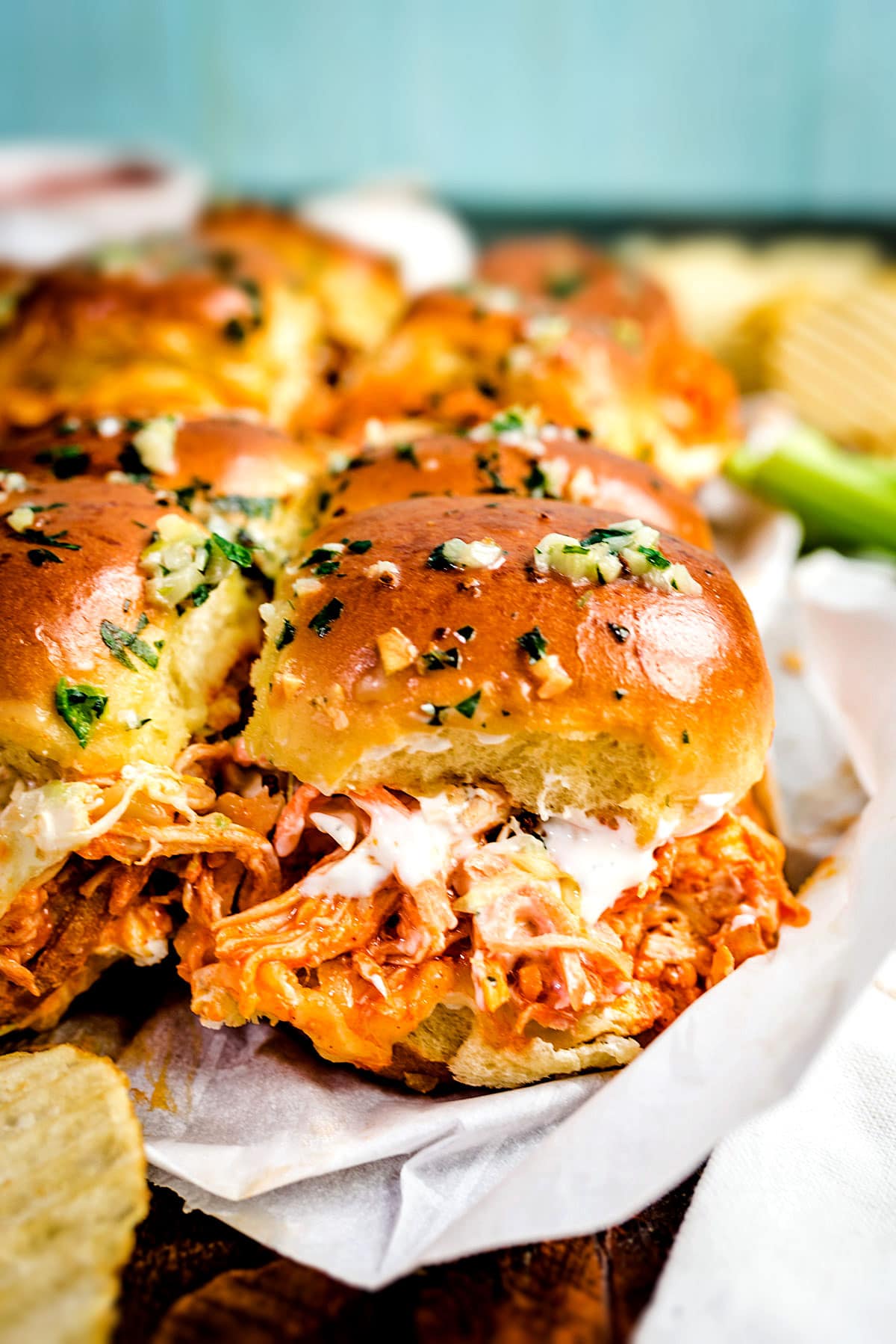 Easy Buffalo Chicken Sliders - Host The Toast